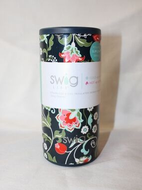 Swig Life Floral Stainless Steel Skinny Can Cooler